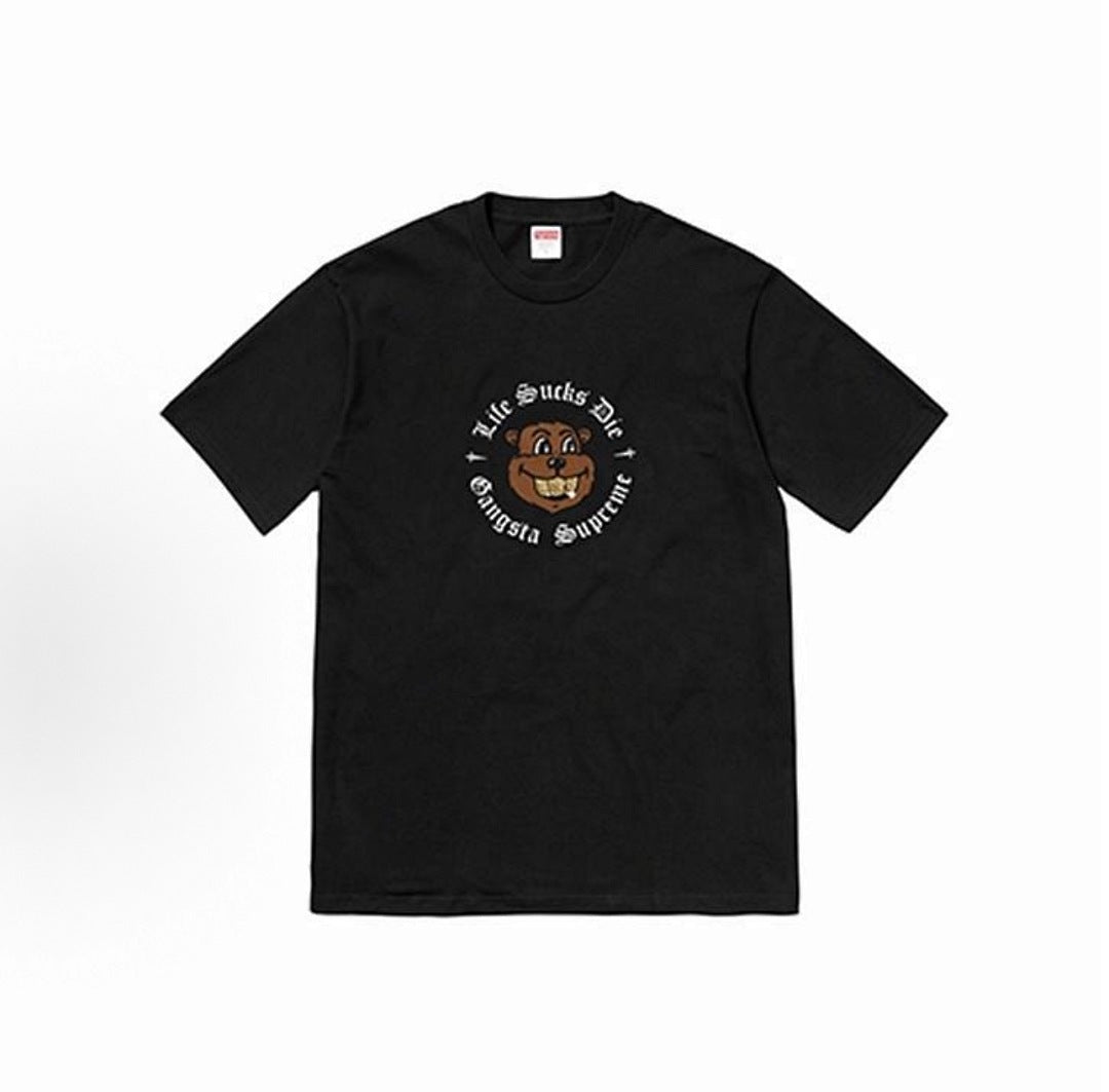 款号M348#p40💰 Supreme FW18 Life Sucks Die Tee White 小熊圆领短袖美式潮流T恤 男女同款 白色 宽松版型 采用260克精梳棉双纱 从面料到辅料全部三标 - view 4
