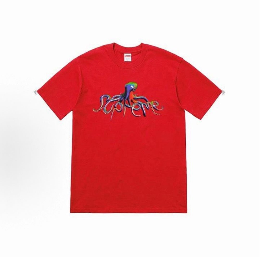 款号M349#p40💰 Supreme SS18 Tentacles Tee Pale Yellow 触手 印花短袖美式潮流T恤 男女同款 宽松版型 采用260克精梳棉双纱 从面料到辅料全部三标 - view 1