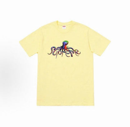 款号M349#p40💰 Supreme SS18 Tentacles Tee Pale Yellow 触手 印花短袖美式潮流T恤 男女同款 宽松版型 采用260克精梳棉双纱 从面料到辅料全部三标 - view 2
