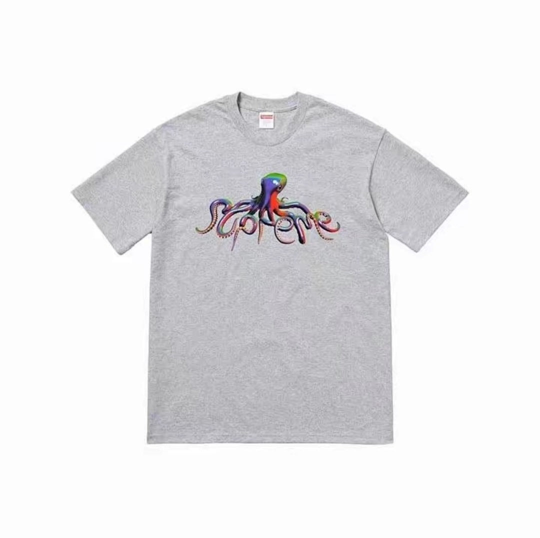 款号M349#p40💰 Supreme SS18 Tentacles Tee Pale Yellow 触手 印花短袖美式潮流T恤 男女同款 宽松版型 采用260克精梳棉双纱 从面料到辅料全部三标 - view 3