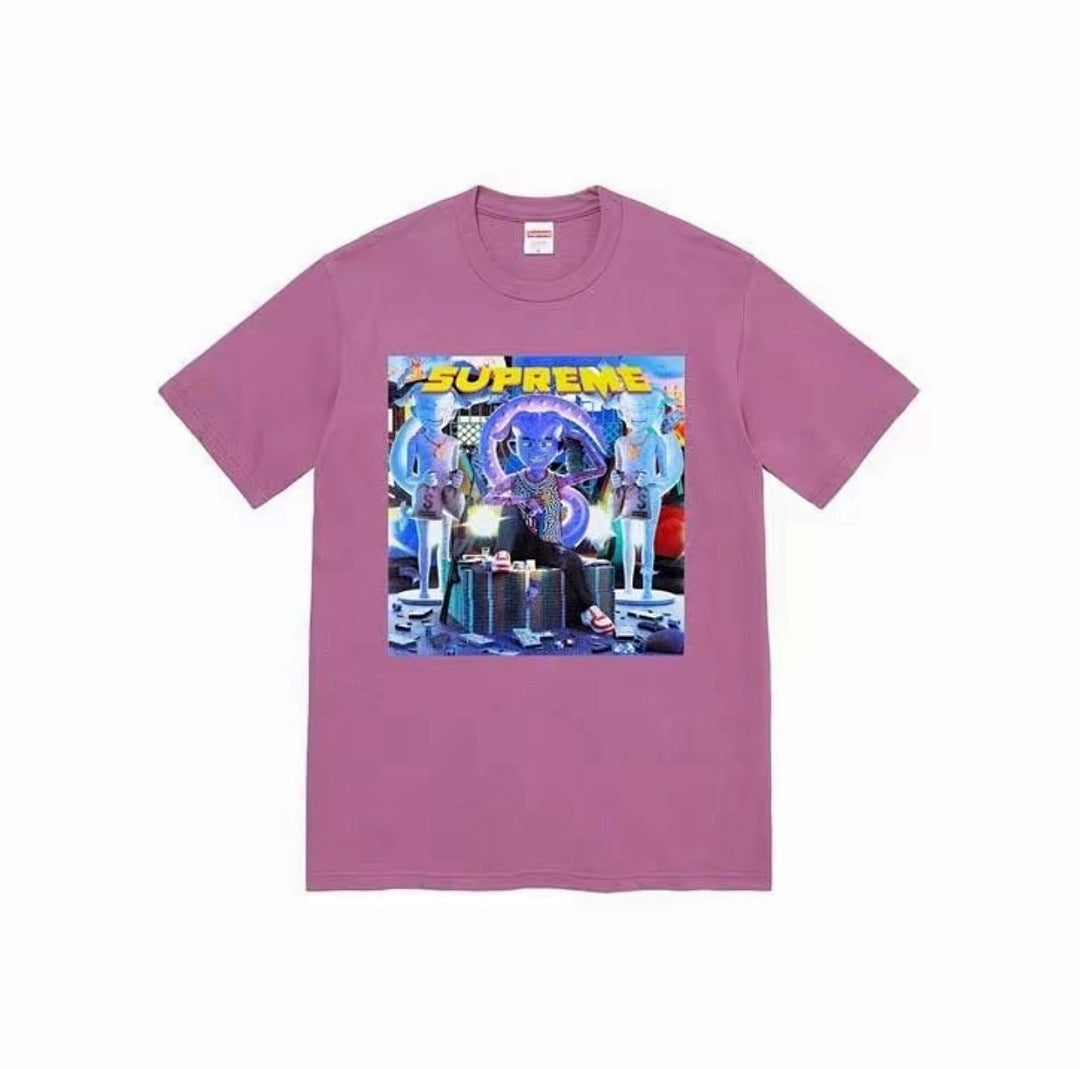 款号M351#p40💰 Supreme Week 1 Richest Tee 美式潮流圆领字母印花短袖T恤 男女同款 宽松版型 采用260克精梳棉双纱 从面料到辅料全部三标齐全跟足ZP 进口松井 - view 3
