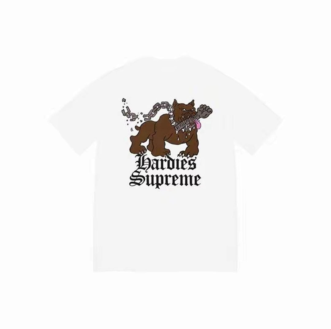 款号M352#p40💰 Supreme x Hardies 联名款 SS23 WEEK17 DOG TEE 字母动物图案印花圆领短袖美式潮流T恤 男女同款 宽松版型 采用260克精梳棉双纱 从面料 - view 4