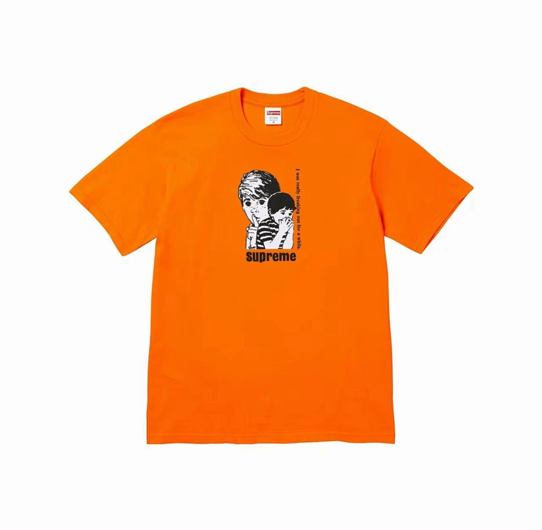 款号M353#p40💰 Supreme FW23 秋冬系列 WEEK1 FREAKING OUT TEE 惊吓头像字母Logo印花圆领短袖美式潮流T恤 男女同款 宽松版型 采用260克精梳棉双纱 从 - view 2