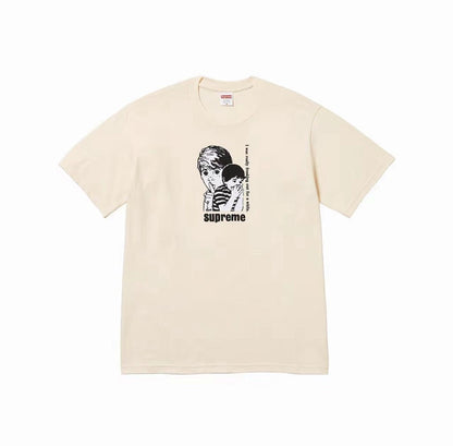 款号M353#p40💰 Supreme FW23 秋冬系列 WEEK1 FREAKING OUT TEE 惊吓头像字母Logo印花圆领短袖美式潮流T恤 男女同款 宽松版型 采用260克精梳棉双纱 从 - view 3