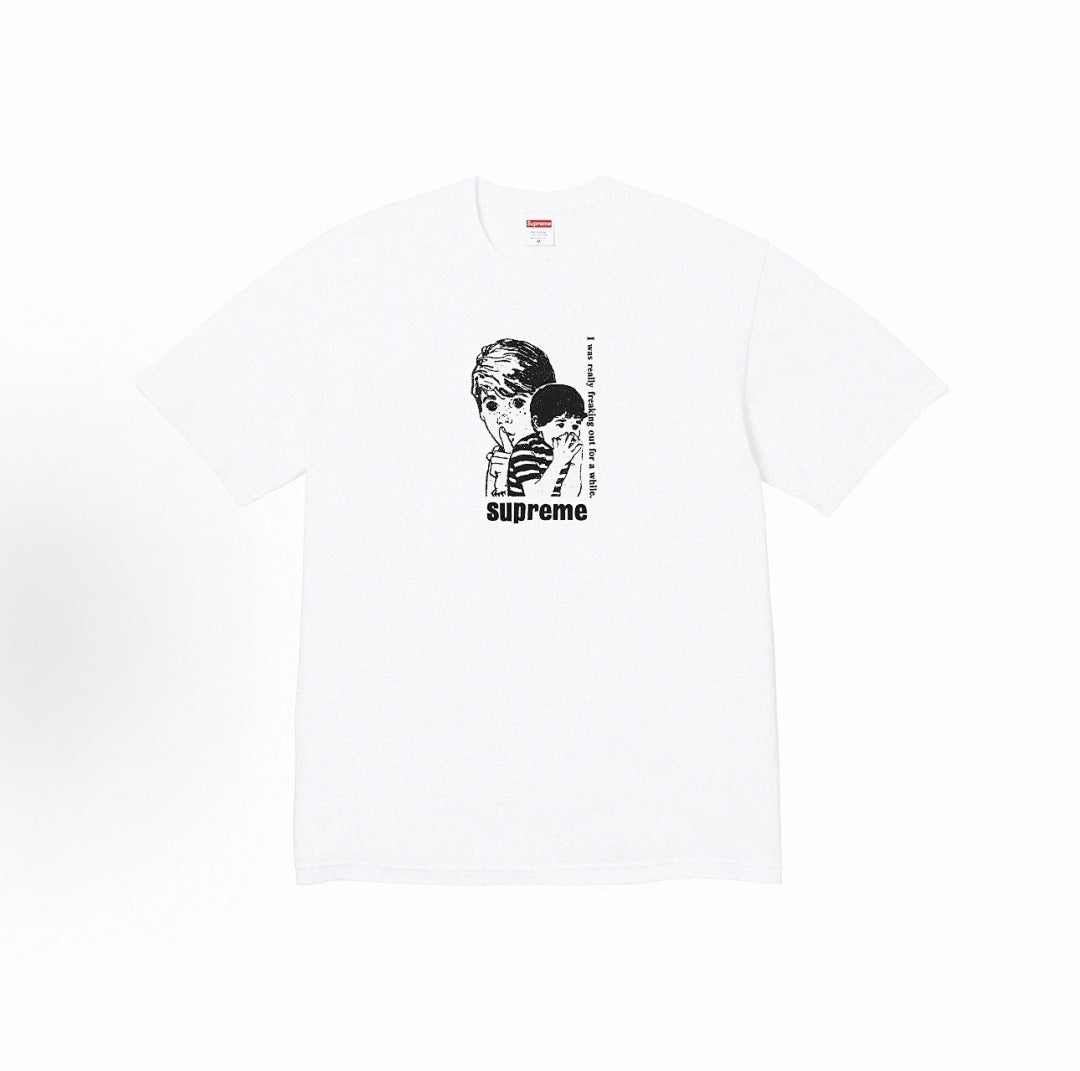 款号M353#p40💰 Supreme FW23 秋冬系列 WEEK1 FREAKING OUT TEE 惊吓头像字母Logo印花圆领短袖美式潮流T恤 男女同款 宽松版型 采用260克精梳棉双纱 从 - view 4