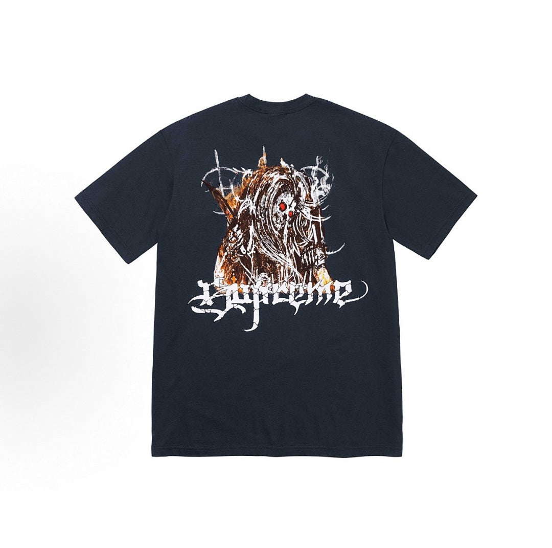 款号M356#p40💰 Supreme FW24 WEEK1 Satan Tee 背面艺术字logo印花短袖美式潮流T恤 男女同款 宽松版型 采用260克精梳棉双纱 从面料到辅料全部三标齐全跟足Z - view 5