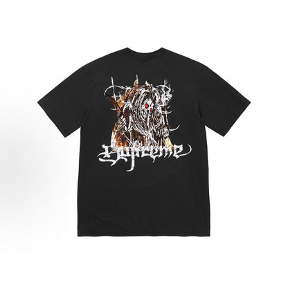 款号M356#p40💰 Supreme FW24 WEEK1 Satan Tee 背面艺术字logo印花短袖美式潮流T恤 男女同款 宽松版型 采用260克精梳棉双纱 从面料到辅料全部三标齐全跟足Z - view 7