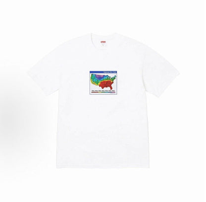 款号M361#40💰 Supreme FW23 WEEK7 WEATHER TEE 天气预报印花圆领套头短袖美式潮流T恤 男女同款 宽松版型 采用260克精梳棉双纱 从面料到辅料全部三标齐全跟足Z - view 5