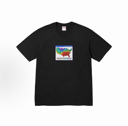 款号M361#40💰 Supreme FW23 WEEK7 WEATHER TEE 天气预报印花圆领套头短袖美式潮流T恤 男女同款 宽松版型 采用260克精梳棉双纱 从面料到辅料全部三标齐全跟足Z - view 6