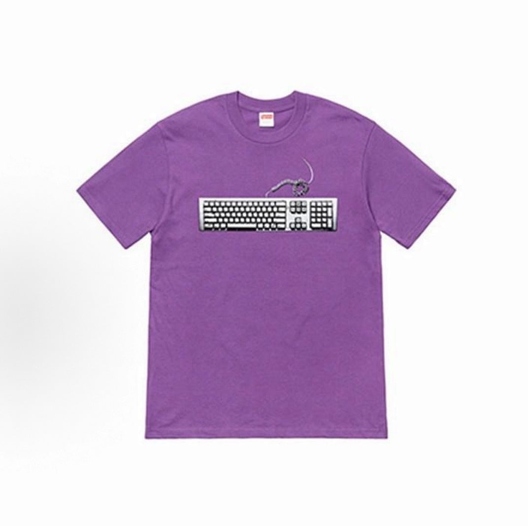 款号M363#p40💰 Supreme SS19 Keyboard Tee Navy 美式潮流键盘图案短袖T恤 男女同款 宽松版型 采用260克精梳棉双纱 从面料到辅料全部三标齐全跟足ZP 进口 - view 3