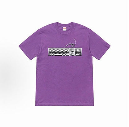 款号M363#p40💰 Supreme SS19 Keyboard Tee Navy 美式潮流键盘图案短袖T恤 男女同款 宽松版型 采用260克精梳棉双纱 从面料到辅料全部三标齐全跟足ZP 进口 - view 3