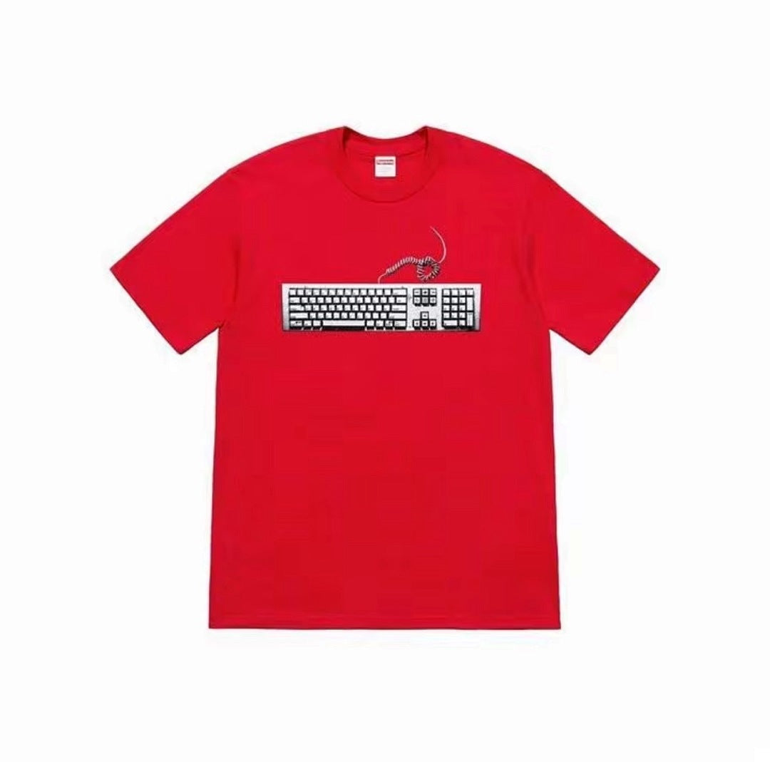 款号M363#p40💰 Supreme SS19 Keyboard Tee Navy 美式潮流键盘图案短袖T恤 男女同款 宽松版型 采用260克精梳棉双纱 从面料到辅料全部三标齐全跟足ZP 进口 - view 4