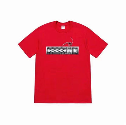 款号M363#p40💰 Supreme SS19 Keyboard Tee Navy 美式潮流键盘图案短袖T恤 男女同款 宽松版型 采用260克精梳棉双纱 从面料到辅料全部三标齐全跟足ZP 进口 - view 4
