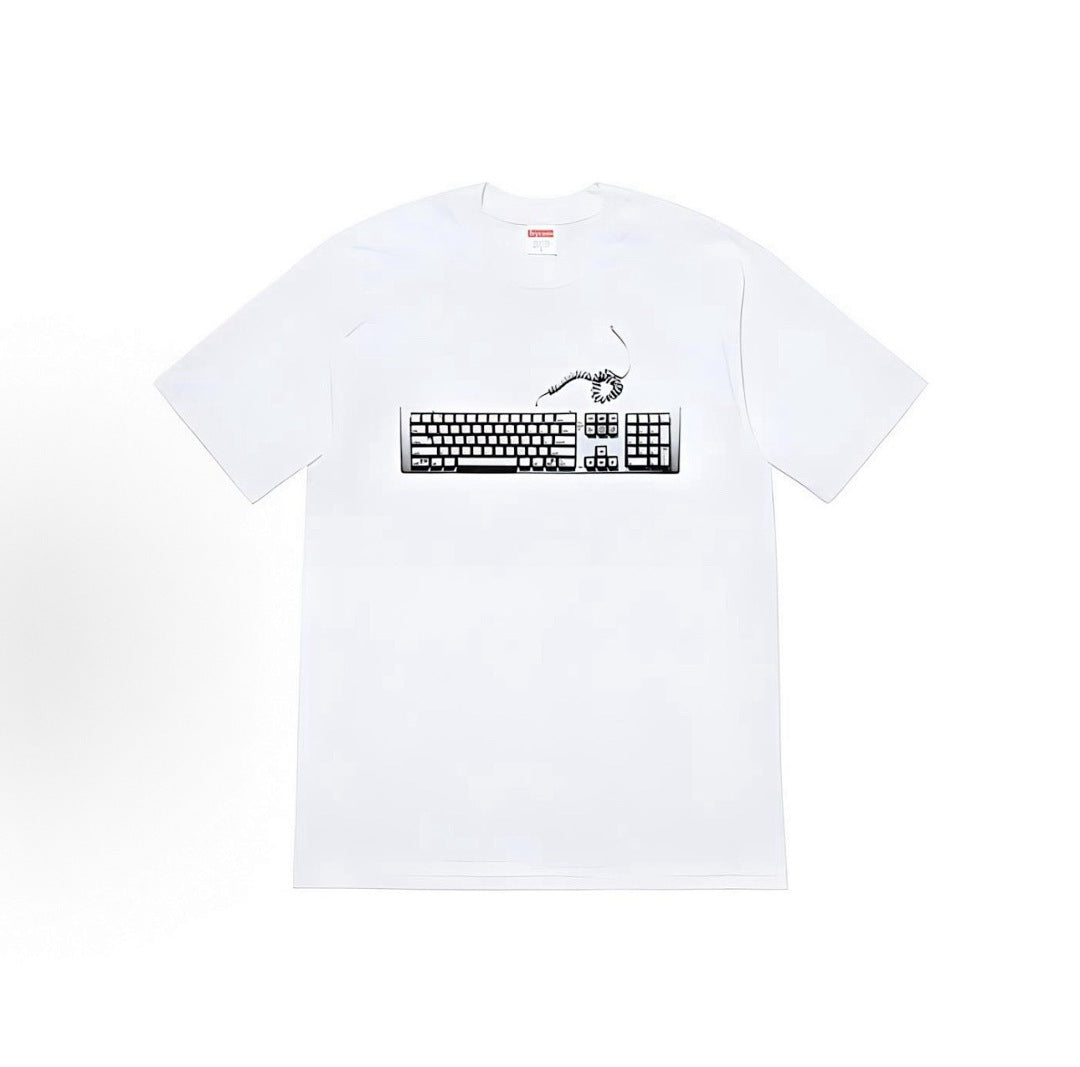 款号M363#p40💰 Supreme SS19 Keyboard Tee Navy 美式潮流键盘图案短袖T恤 男女同款 宽松版型 采用260克精梳棉双纱 从面料到辅料全部三标齐全跟足ZP 进口 - view 5