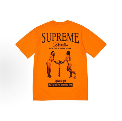 款号M310#p40💰 Supreme FW25 WEEK1 Devotion Tee 胸前圆形徽标logo后背个性印花短袖T恤 男女同款 宽松版型 采用260克精梳棉双纱 从面料到辅料全部三标齐全 - view 2