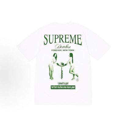款号M310#p40💰 Supreme FW25 WEEK1 Devotion Tee 胸前圆形徽标logo后背个性印花短袖T恤 男女同款 宽松版型 采用260克精梳棉双纱 从面料到辅料全部三标齐全 - view 5