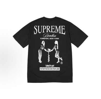 款号M310#p40💰 Supreme FW25 WEEK1 Devotion Tee 胸前圆形徽标logo后背个性印花短袖T恤 男女同款 宽松版型 采用260克精梳棉双纱 从面料到辅料全部三标齐全 - view 7