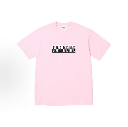 款号M316#p40💰 Supreme FW25 秋季T恤系列 WEEK7 Split Tee logo印花图案圆领短袖T恤 男女同款 宽松版型 采用260克精梳棉双纱 从面料到辅料全部三标齐全跟足 - view 2
