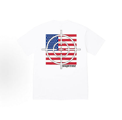 款号M368#p40💰 Supreme FW25 WEEK1 Target Tee 背面国旗迷彩印花图案圆领短袖T恤 男女同款 宽松版型 采用260克精梳棉双纱 从面料到辅料全部三标齐全跟足ZP - view 6