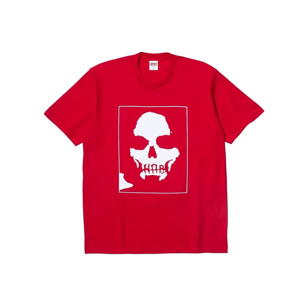 款号M369#p40💰 Supreme x Number(N)ine 联名款 FW25 FW25 WEEK16 Manson Tee 骷髅头印花圆领短袖T恤 男女同款 宽松版型 采用260克精梳棉 - view 4
