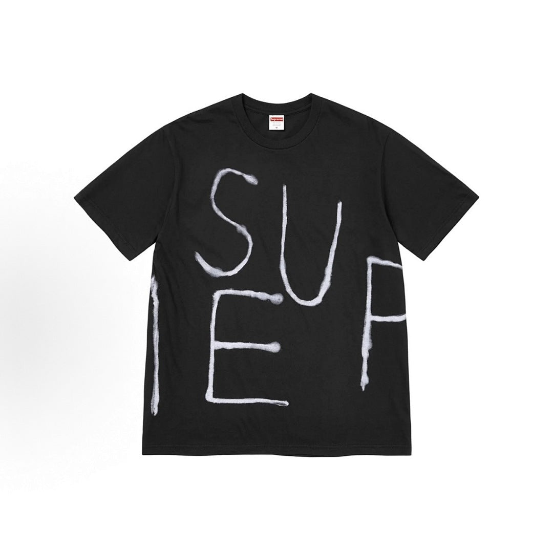 款号M370#p40💰 Supreme SS25 WEEK7 Painted Tee 彩绘印花logo圆领短袖T恤 男女同款 宽松版型 采用260克精梳棉双纱 从面料到辅料全部三标齐全跟足ZP 进 - view 2