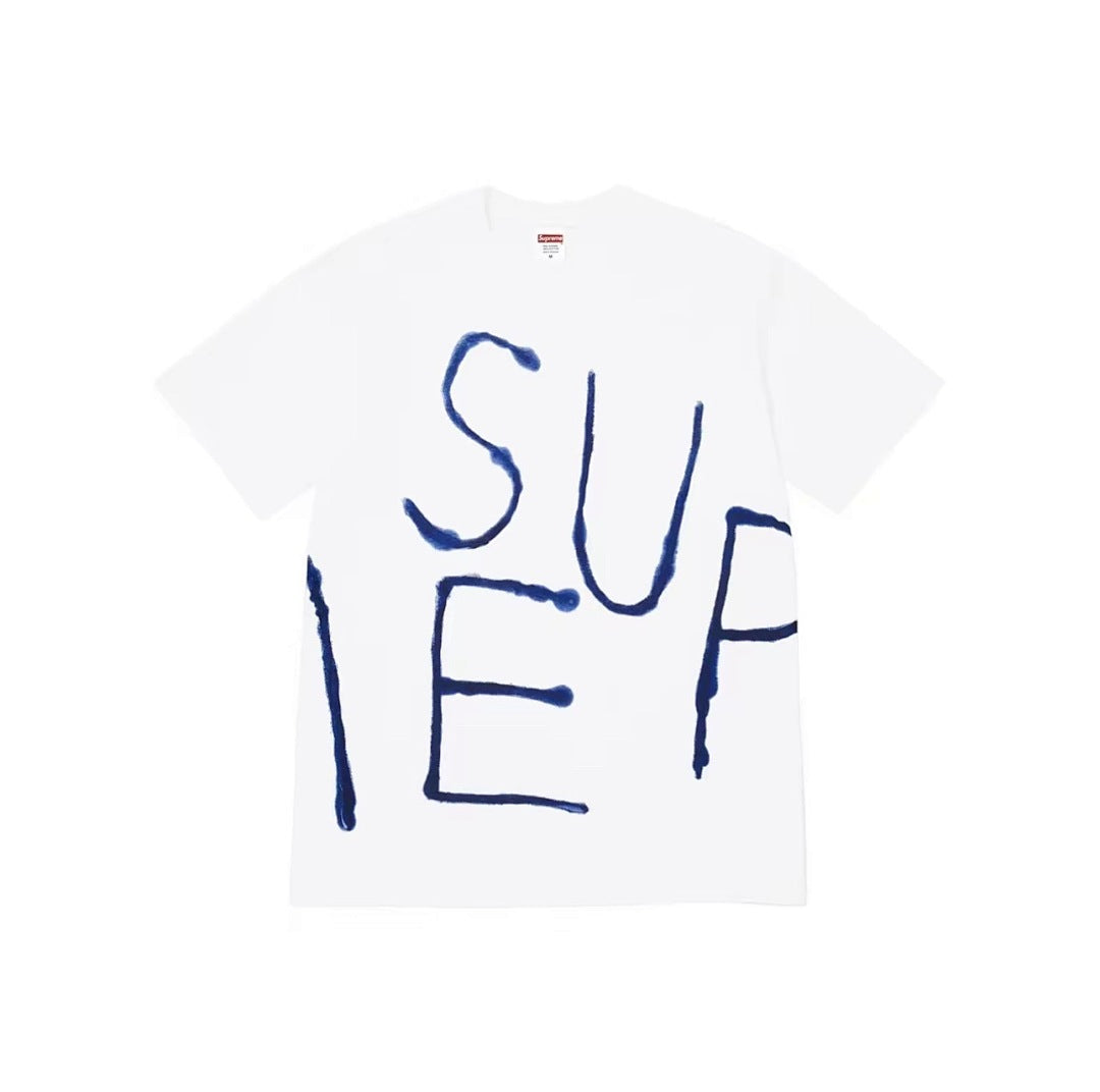 款号M370#p40💰 Supreme SS25 WEEK7 Painted Tee 彩绘印花logo圆领短袖T恤 男女同款 宽松版型 采用260克精梳棉双纱 从面料到辅料全部三标齐全跟足ZP 进 - view 4