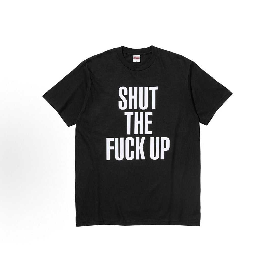 款号M372#p40💰 Supreme × NUMBER(N)INE 联名款 FW25 WEEK16 Shut Up Tee 英文字母logo圆领短袖T恤 男女同款 宽松版型 采用260克精梳棉双 - view 6