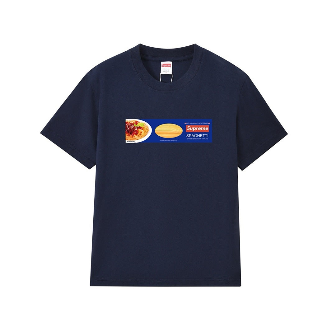 款号M374#p40💰 Supreme Week 1 Spaghetti Tee 意大利面图案印花宽松圆领短袖美式潮流T恤 宽松版型 采用260克精梳棉双纱 从面料到辅料全部三标齐全跟足ZP 进 - view 2