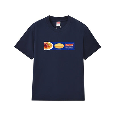 款号M374#p40💰 Supreme Week 1 Spaghetti Tee 意大利面图案印花宽松圆领短袖美式潮流T恤 宽松版型 采用260克精梳棉双纱 从面料到辅料全部三标齐全跟足ZP 进 - view 2