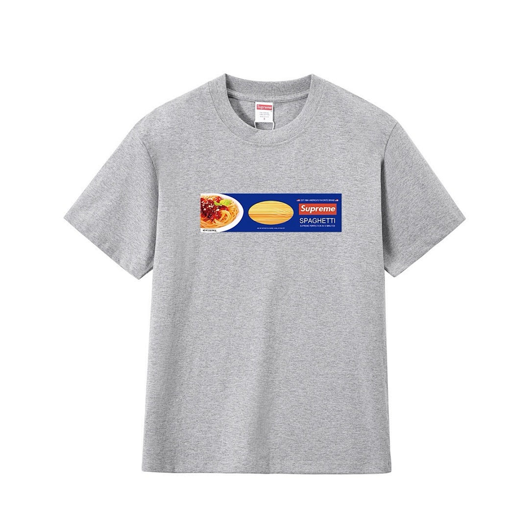 款号M374#p40💰 Supreme Week 1 Spaghetti Tee 意大利面图案印花宽松圆领短袖美式潮流T恤 宽松版型 采用260克精梳棉双纱 从面料到辅料全部三标齐全跟足ZP 进 - view 4