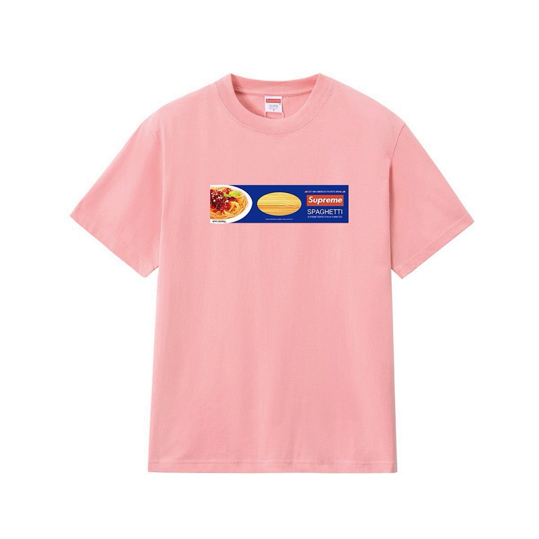 款号M374#p40💰 Supreme Week 1 Spaghetti Tee 意大利面图案印花宽松圆领短袖美式潮流T恤 宽松版型 采用260克精梳棉双纱 从面料到辅料全部三标齐全跟足ZP 进 - view 5