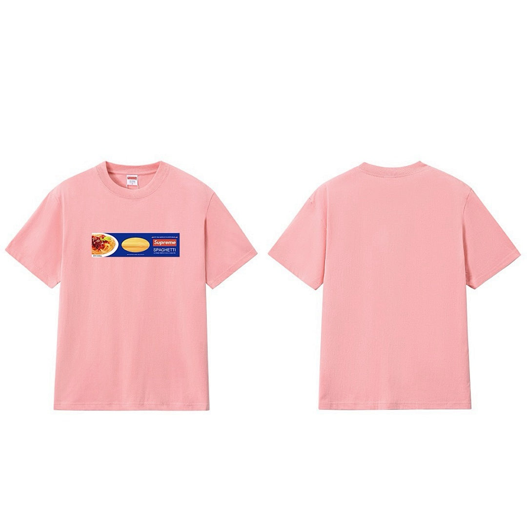 款号M374#p40💰 Supreme Week 1 Spaghetti Tee 意大利面图案印花宽松圆领短袖美式潮流T恤 宽松版型 采用260克精梳棉双纱 从面料到辅料全部三标齐全跟足ZP 进 - view 6