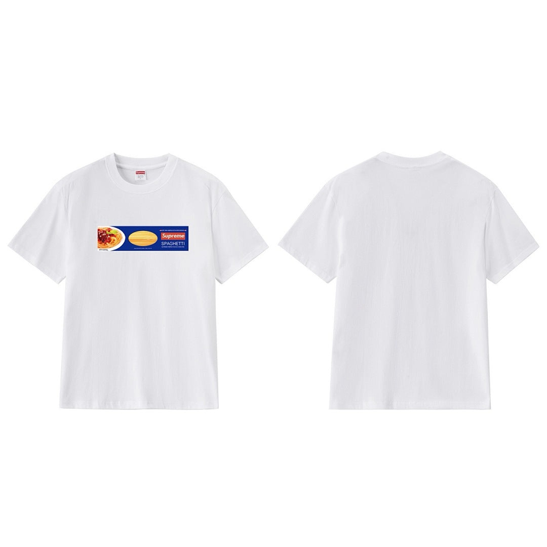 款号M374#p40💰 Supreme Week 1 Spaghetti Tee 意大利面图案印花宽松圆领短袖美式潮流T恤 宽松版型 采用260克精梳棉双纱 从面料到辅料全部三标齐全跟足ZP 进 - view 7