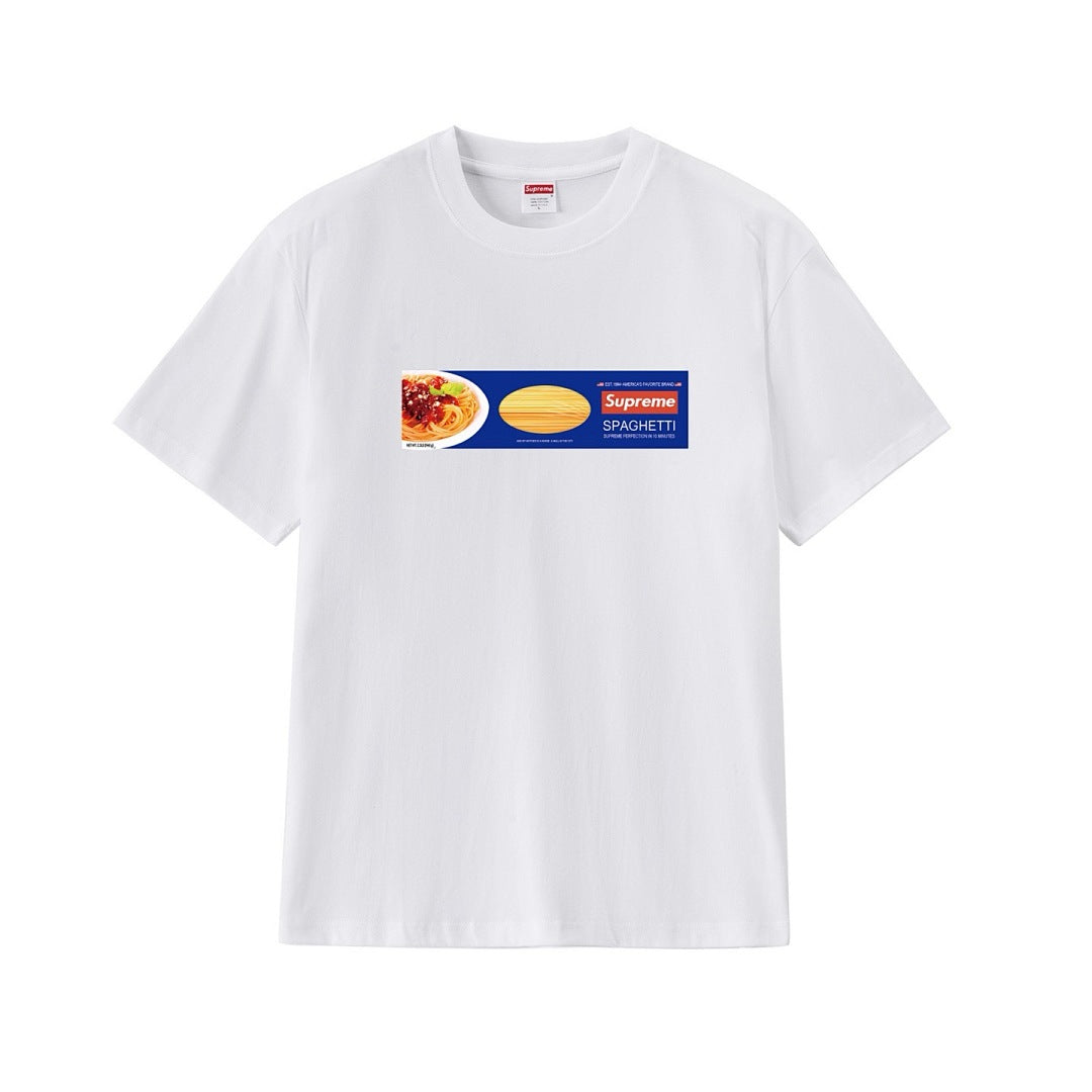 款号M374#p40💰 Supreme Week 1 Spaghetti Tee 意大利面图案印花宽松圆领短袖美式潮流T恤 宽松版型 采用260克精梳棉双纱 从面料到辅料全部三标齐全跟足ZP 进 - view 8
