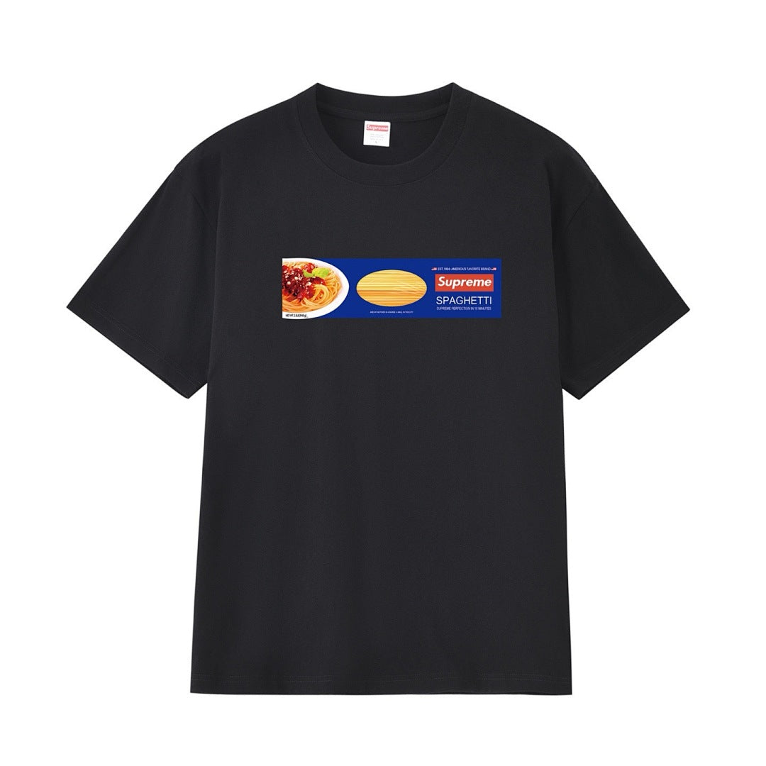款号M374#p40💰 Supreme Week 1 Spaghetti Tee 意大利面图案印花宽松圆领短袖美式潮流T恤 宽松版型 采用260克精梳棉双纱 从面料到辅料全部三标齐全跟足ZP 进 - view 10