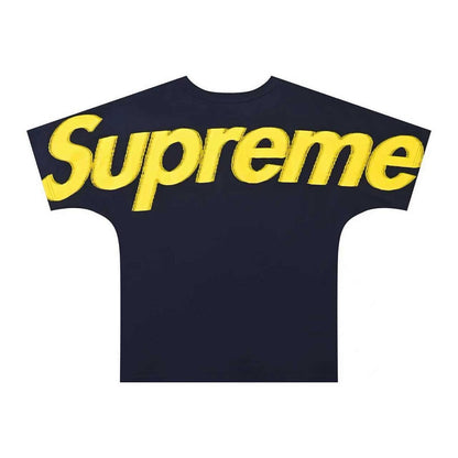 款号M375#p40💰 Supreme 官网最新后背大logo印花情侣圆领短袖T恤-顶级外贸品质 Color：白红 白黑 黑白 藏青 Size：S M L XL 独家原版定制纯棉双纱面料 单件 - view 4