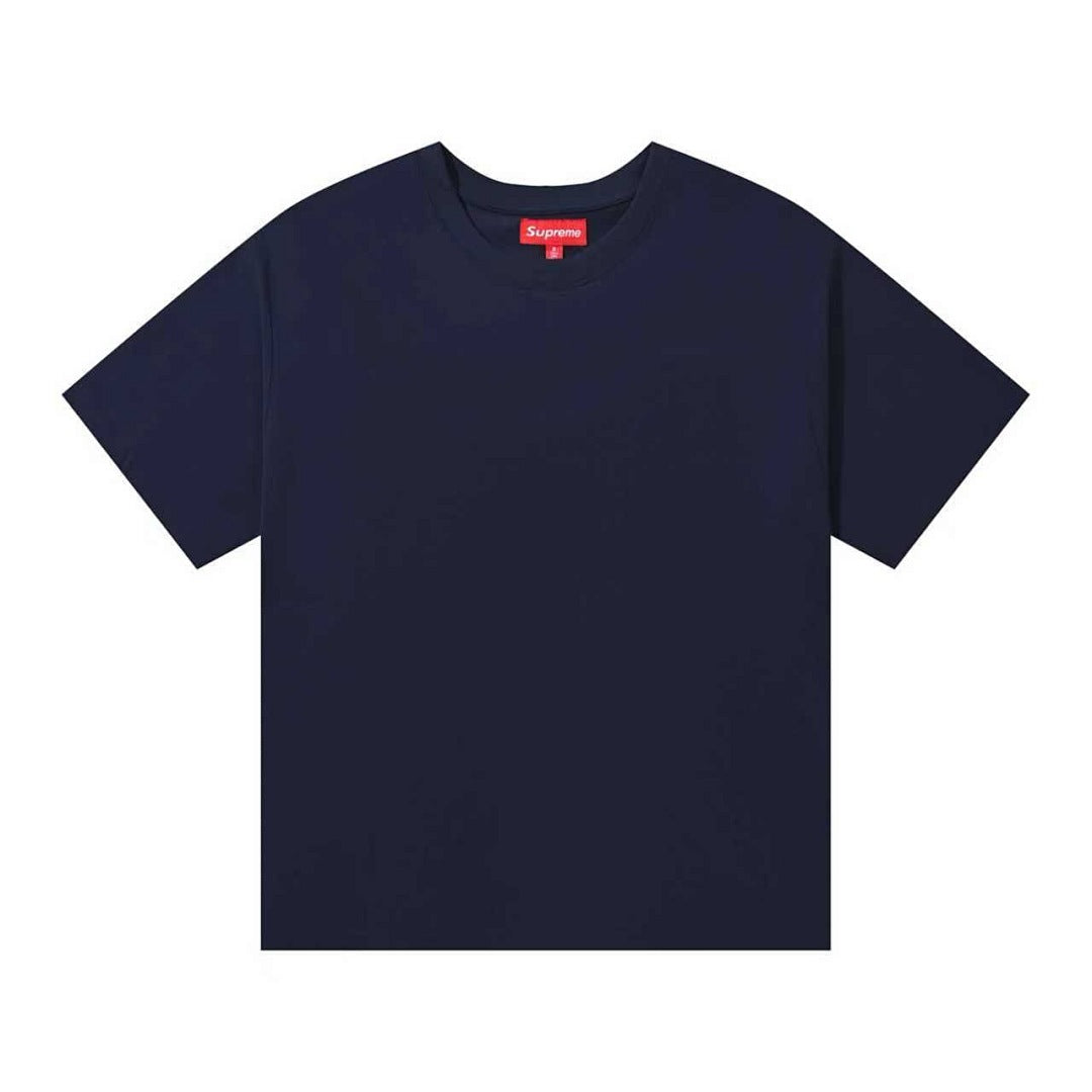 款号M375#p40💰 Supreme 官网最新后背大logo印花情侣圆领短袖T恤-顶级外贸品质 Color：白红 白黑 黑白 藏青 Size：S M L XL 独家原版定制纯棉双纱面料 单件 - view 7