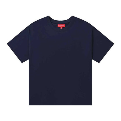 款号M375#p40💰 Supreme 官网最新后背大logo印花情侣圆领短袖T恤-顶级外贸品质 Color：白红 白黑 黑白 藏青 Size：S M L XL 独家原版定制纯棉双纱面料 单件 - view 7