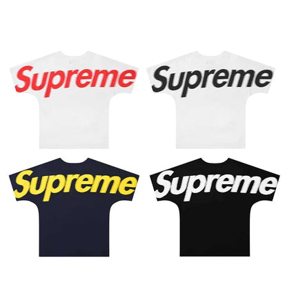 款号M375#p40💰 Supreme 官网最新后背大logo印花情侣圆领短袖T恤-顶级外贸品质 Color：白红 白黑 黑白 藏青 Size：S M L XL 独家原版定制纯棉双纱面料 单件 - view 10