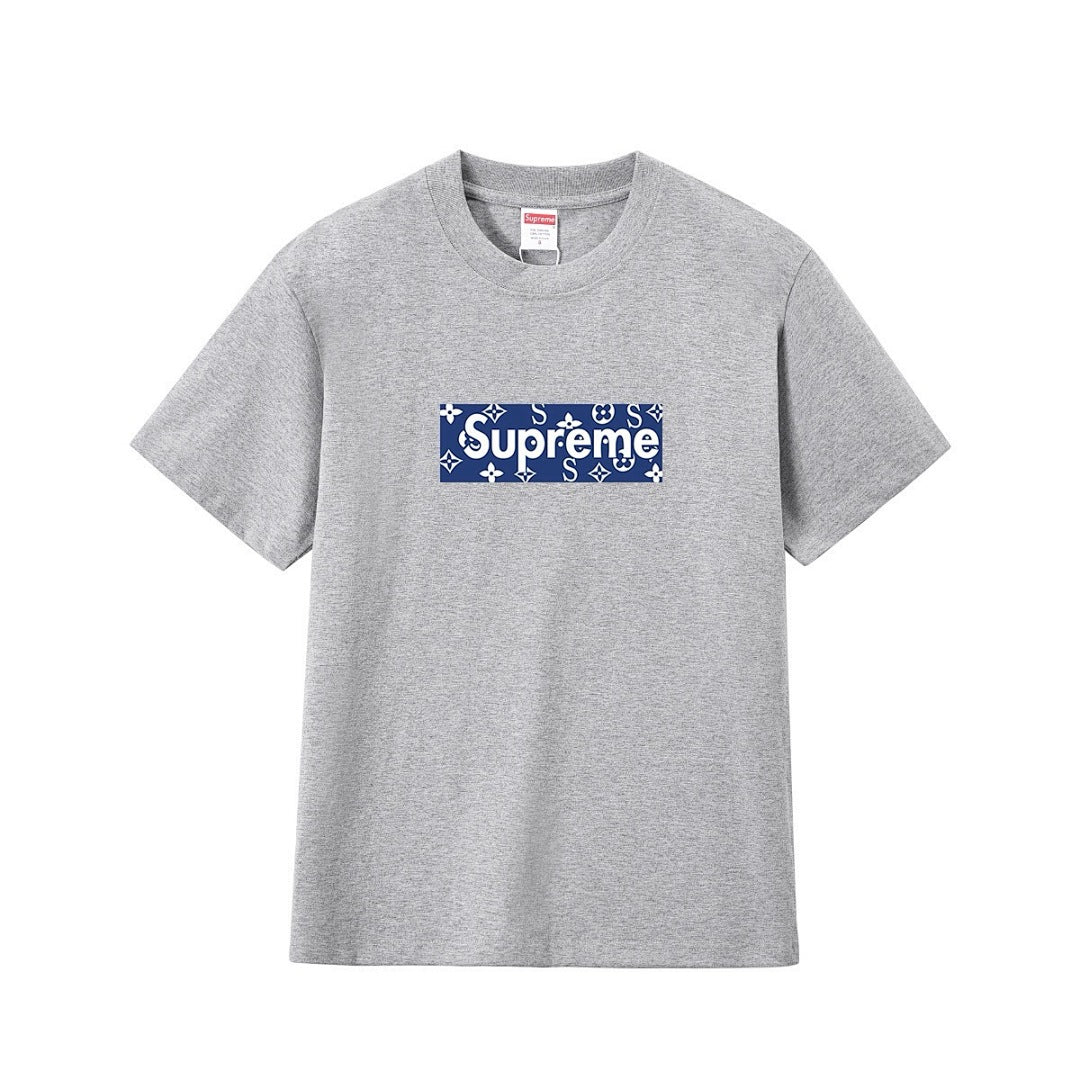 款号M376#p40💰 （市场最高版本欢迎对比） Supreme 美式潮牌夏装黑白双色纯棉前胸英文字母印花圆领短袖t恤 男女同款 宽松版型 采用260克双纱纯棉 圆筒 从面料到辅料全部三标齐全跟足Z - view 5
