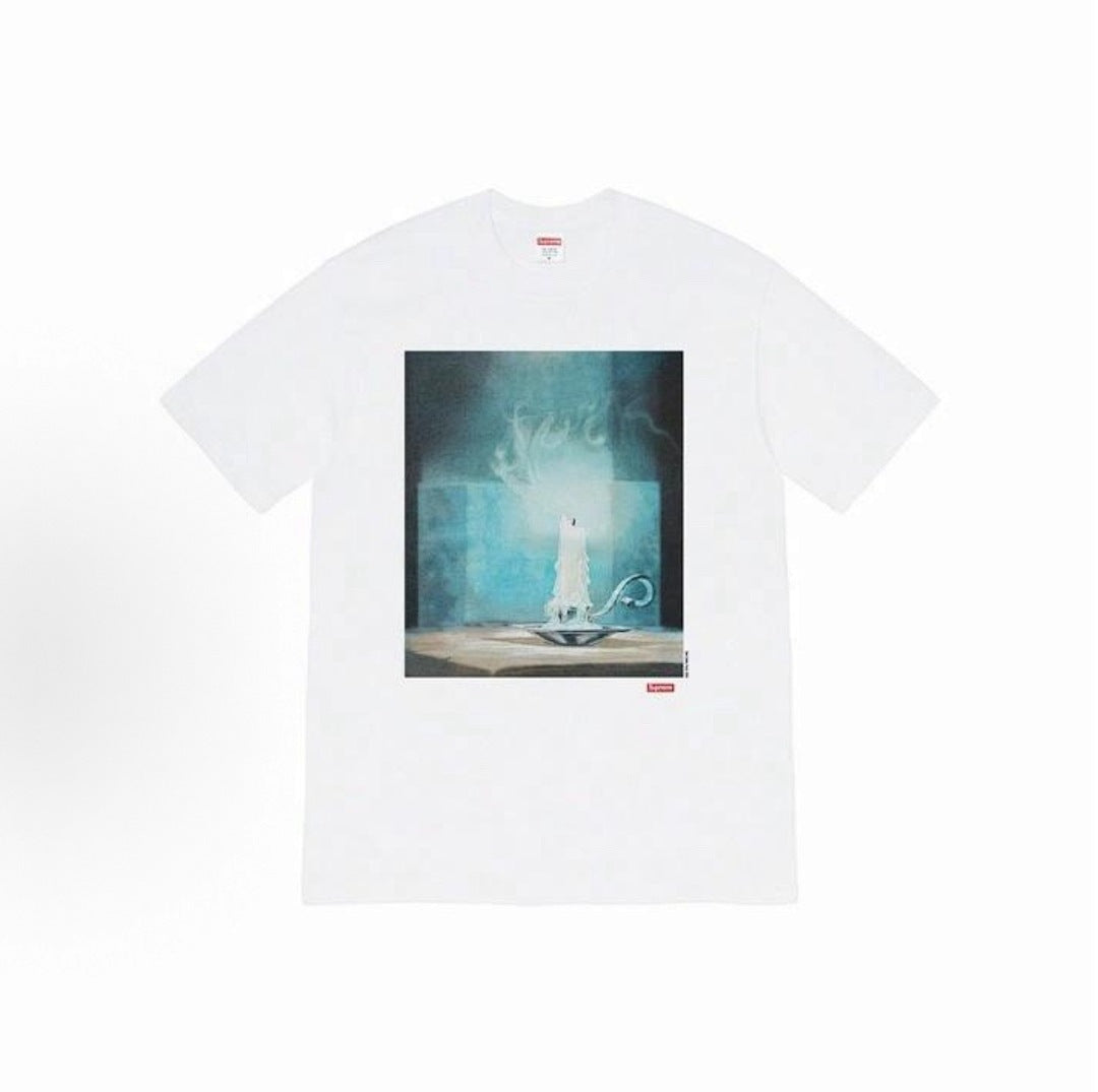 款号M378#p40💰 （市场最高版本欢迎对比） Supreme Week 8 Tee 蜡烛字母印花圆领短袖美式潮流T恤 男女同款 宽松版型 采用260克双纱纯棉 圆筒 从面料到辅料全部三标齐全跟 - view 3