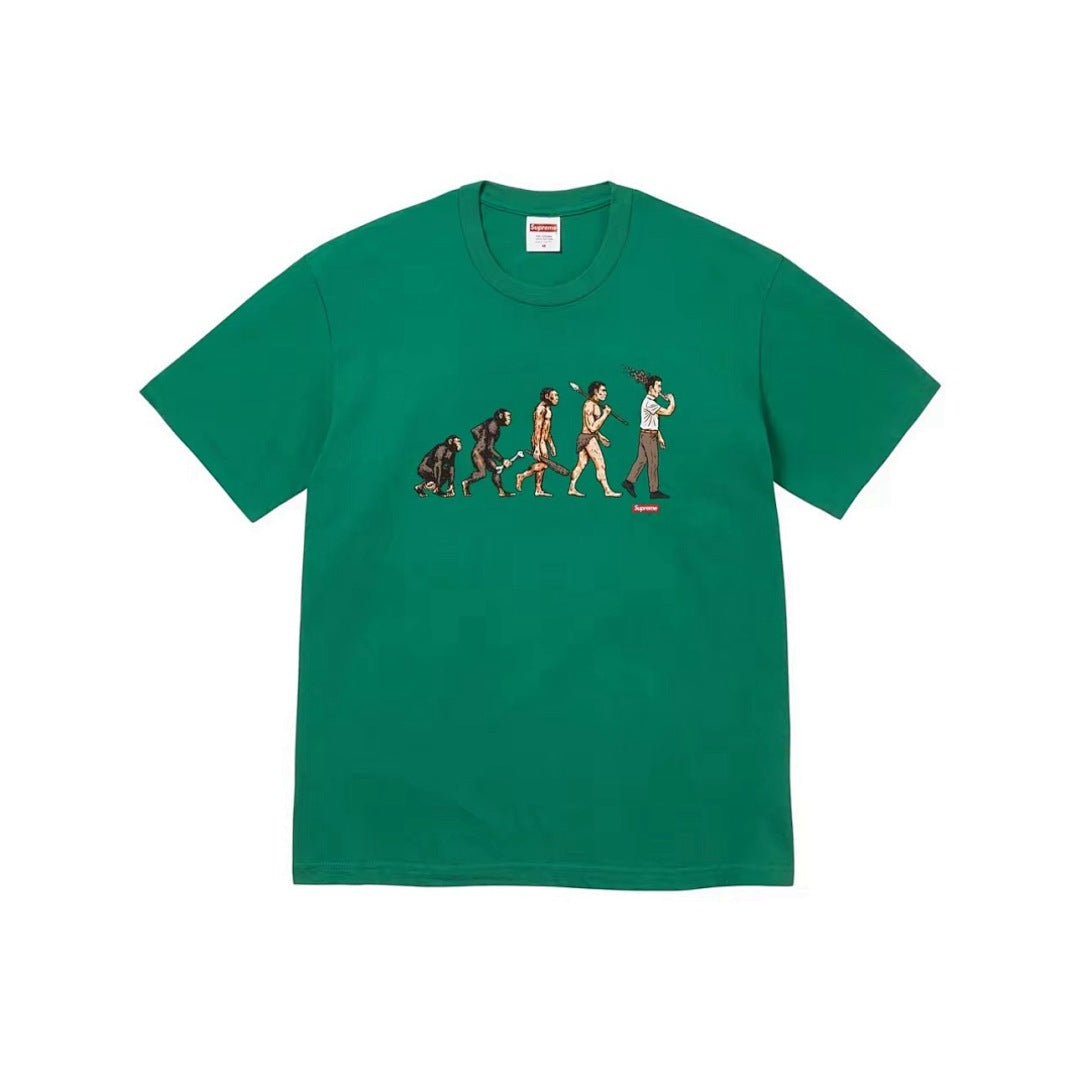 款号M380#p40💰 （市场最高版本欢迎对比） Supreme SS26 WEEK1 Evolution Tee 进化图案印花短袖T恤 男女同款 宽松版型 采用260克双纱纯棉 圆筒 从面料到辅 - view 1