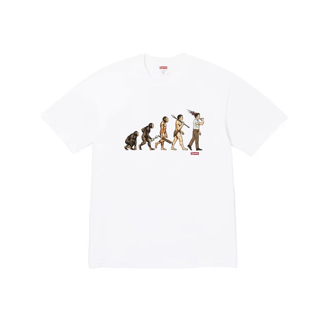 款号M380#p40💰 （市场最高版本欢迎对比） Supreme SS26 WEEK1 Evolution Tee 进化图案印花短袖T恤 男女同款 宽松版型 采用260克双纱纯棉 圆筒 从面料到辅 - view 3