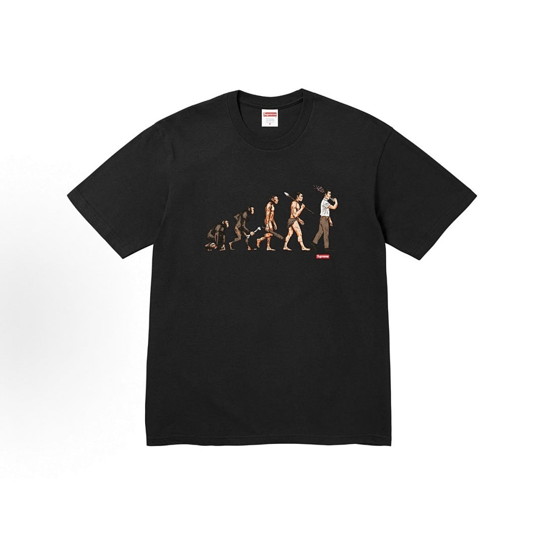 款号M380#p40💰 （市场最高版本欢迎对比） Supreme SS26 WEEK1 Evolution Tee 进化图案印花短袖T恤 男女同款 宽松版型 采用260克双纱纯棉 圆筒 从面料到辅 - view 4