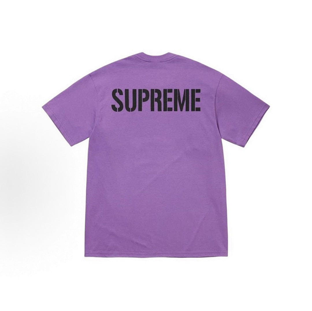 款号M381#p40💰 （市场最高版本欢迎对比） Supreme SS26 WEEK1 World Famous Tee 经典迷彩字母短袖T恤 男女同款 宽松版型 采用260克双纱纯棉 圆筒 从面 - view 3