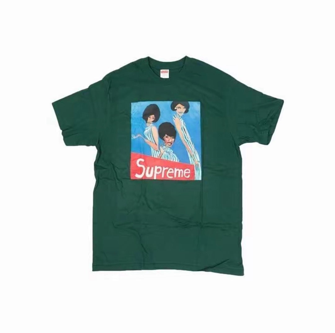 款号M383#p40💰 （市场最高版本欢迎对比） Supreme FW18 Group Tee Bright Orange 漫画女团印花短袖美式潮流T恤 男女同款 宽松版型 采用260克双纱纯棉 - view 2