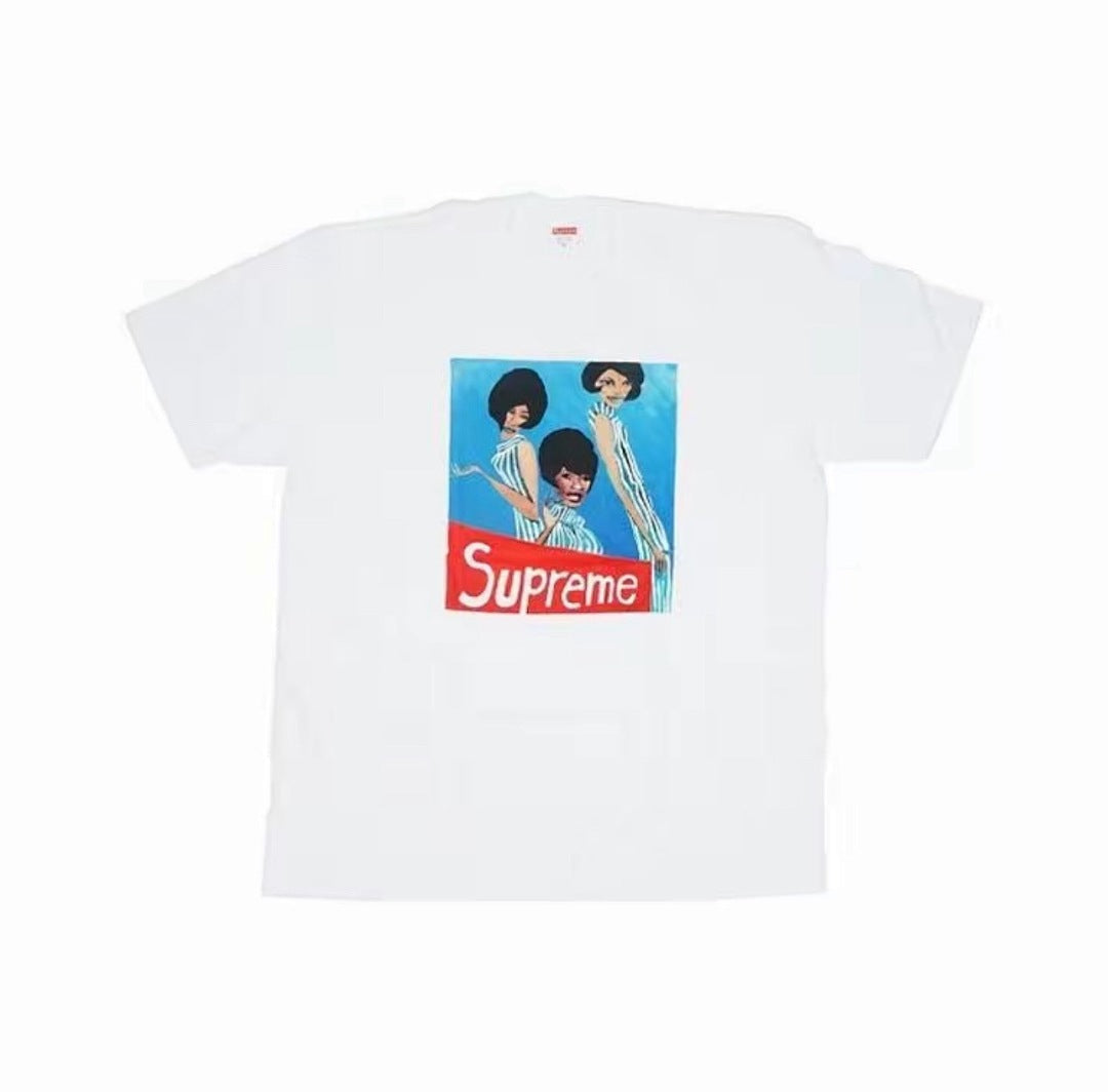 款号M383#p40💰 （市场最高版本欢迎对比） Supreme FW18 Group Tee Bright Orange 漫画女团印花短袖美式潮流T恤 男女同款 宽松版型 采用260克双纱纯棉 - view 3