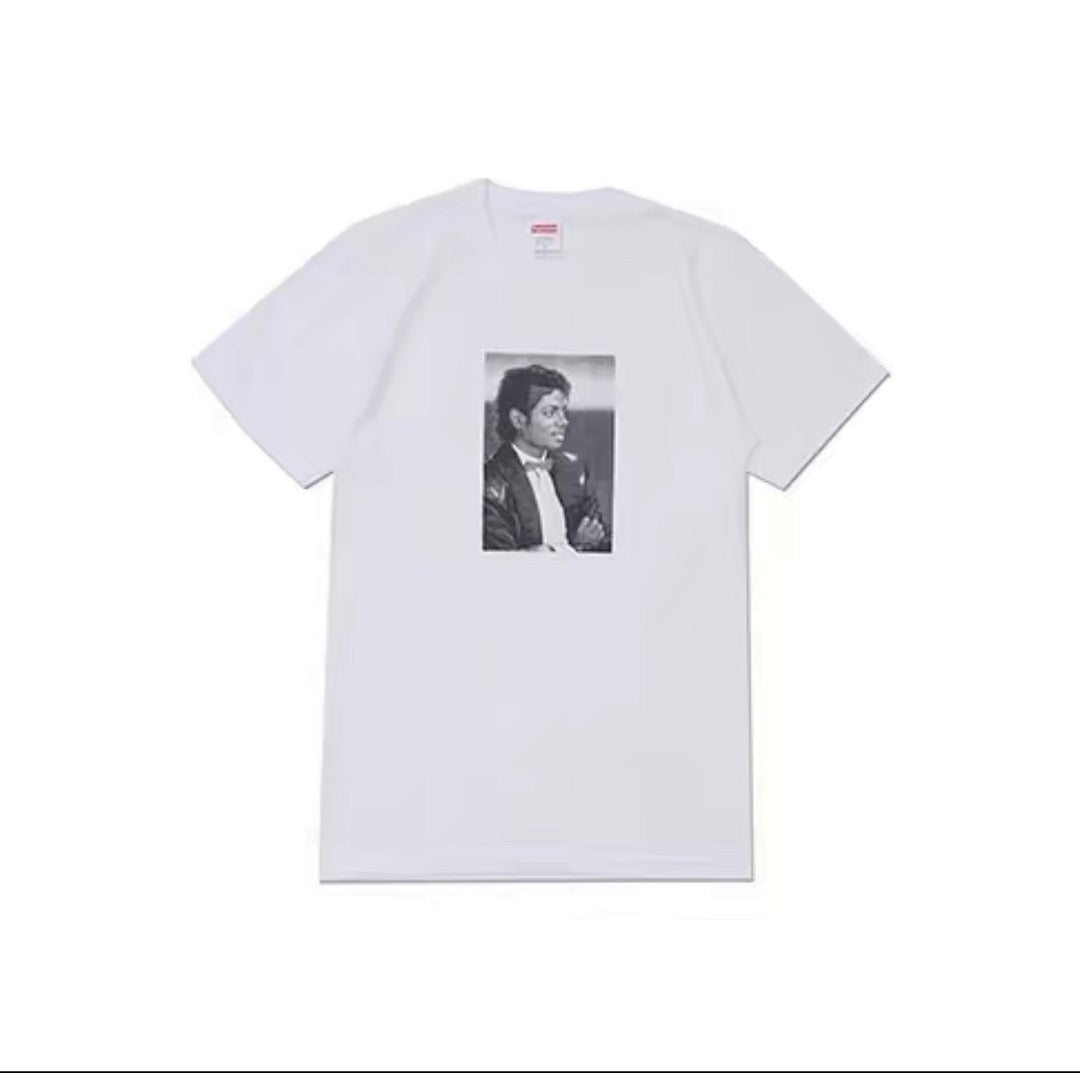 款号M385#p40💰 （市场最高版本欢迎对比） Supreme SS17 Michael Jackson Tee Black 迈克尔杰克逊印花短袖美式潮流T恤 男女同款 宽松版型 采用260克 - view 2