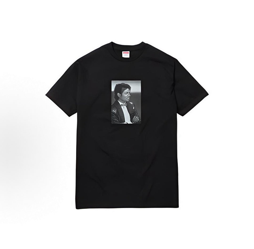 款号M385#p40💰 （市场最高版本欢迎对比） Supreme SS17 Michael Jackson Tee Black 迈克尔杰克逊印花短袖美式潮流T恤 男女同款 宽松版型 采用260克 - view 3