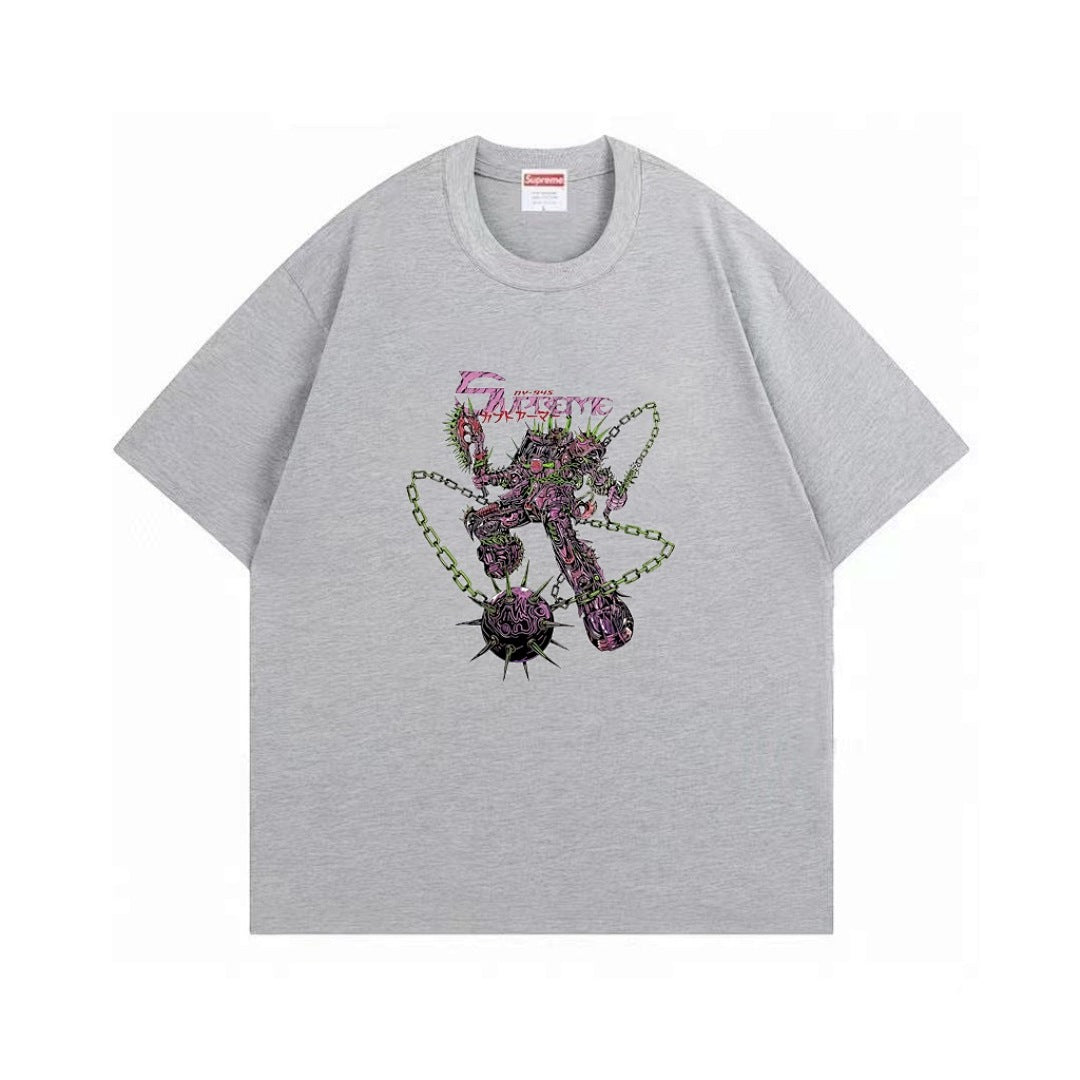 款号M388#p40💰 （市场最高版本欢迎对比） Supreme Week 18 Spikes Tee Logo印花美式潮流圆领短袖T恤 男女同款 宽松版型 采用260克双纱纯棉 圆筒 从面料 - view 1